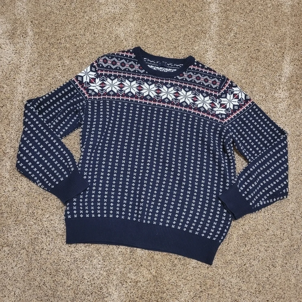 J. Crew Cotton Fair Isle Sweater Mens Cotton Size X-Large